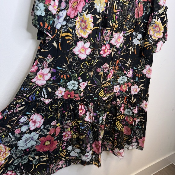 Johnny Was Womens Buy Peace Ruffle Tiered Dress Sz Large Boho Floral Cotton - Picture 3 of 6